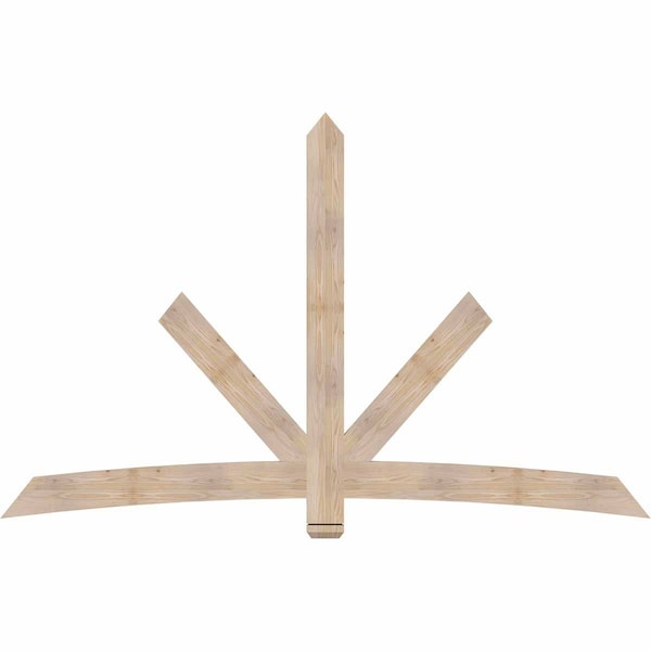 Ekena Millwork Alberta Smooth Timber Gable Bracket, Douglas Fir, 96"W x 60"H x 1 1/2"D x 5 1/2"F, 15/12 Pitch GBW096X60X0206ALB00SDF - main